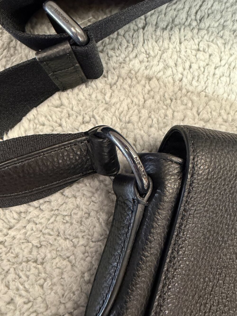 COACH Houston Leather Messenger Bag Black - Picture 4 of 15
